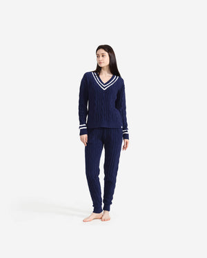 Snug Lite Braided V- Neck Pullover