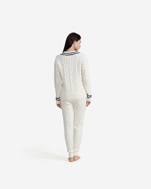 Snug Lite Braided V- Neck Pullover