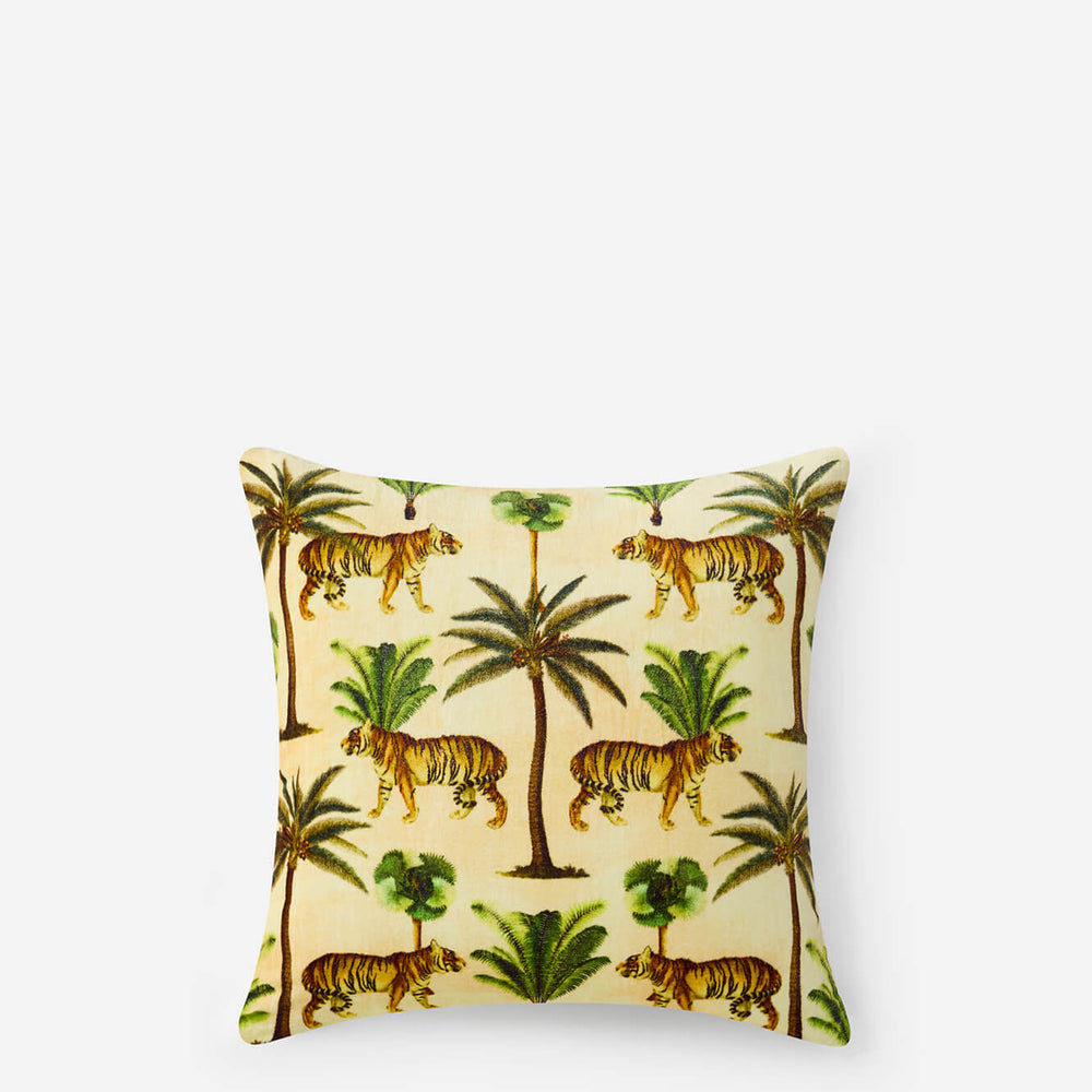 Velvet Tiger Throw Pillow