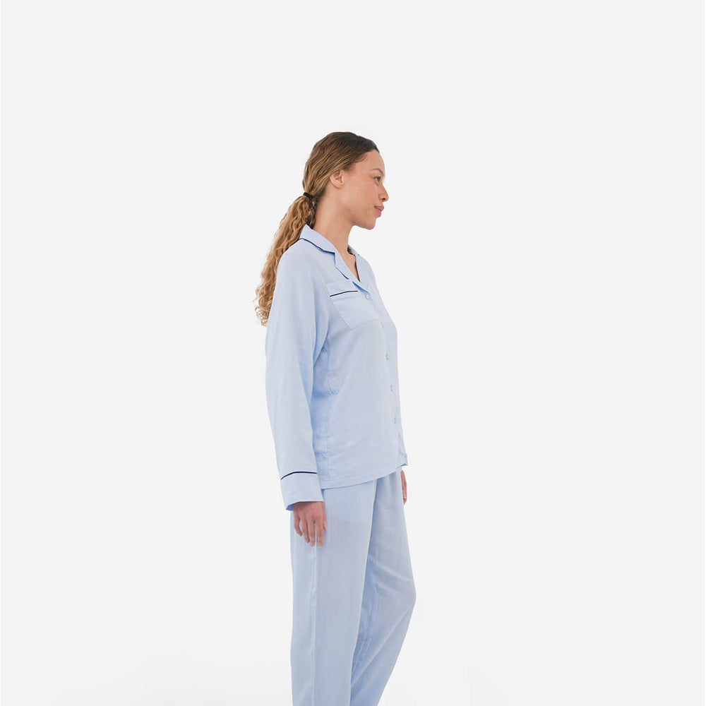Woven Cotton Long Pajama Set