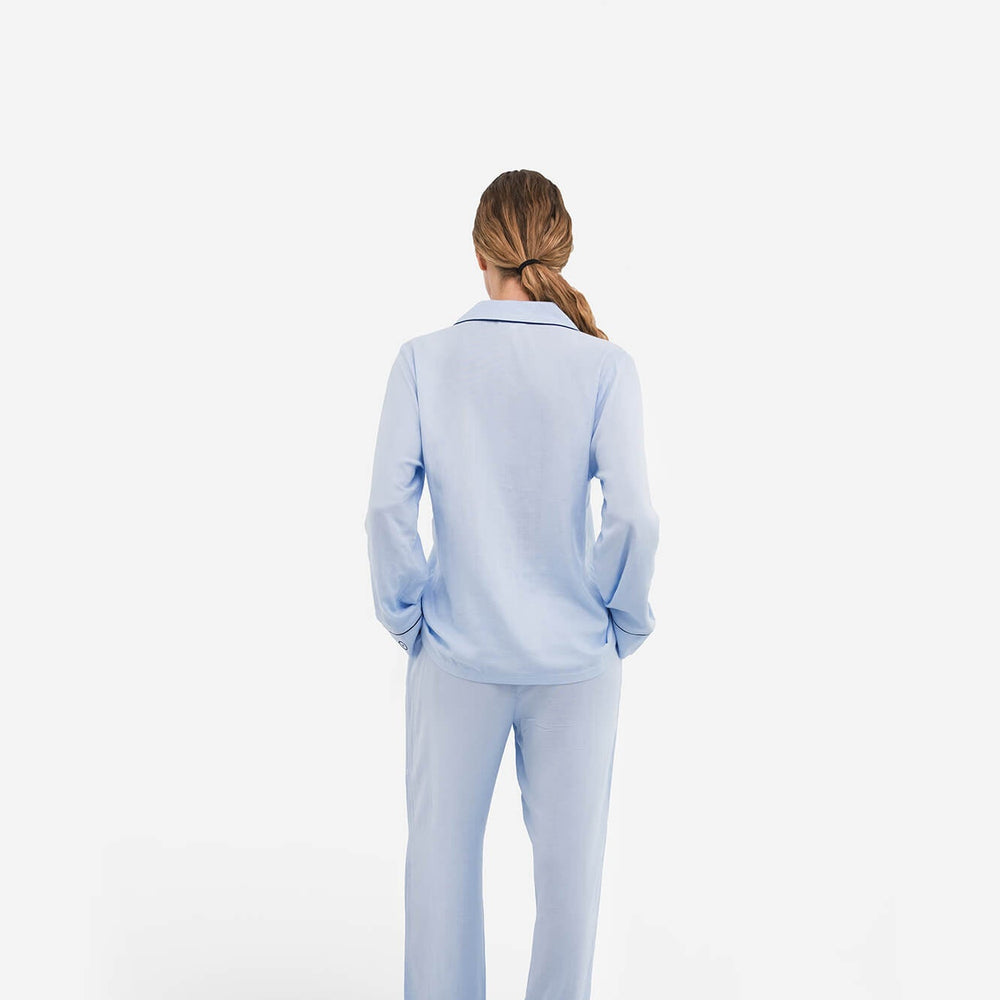 Woven Cotton Long Pajama Set