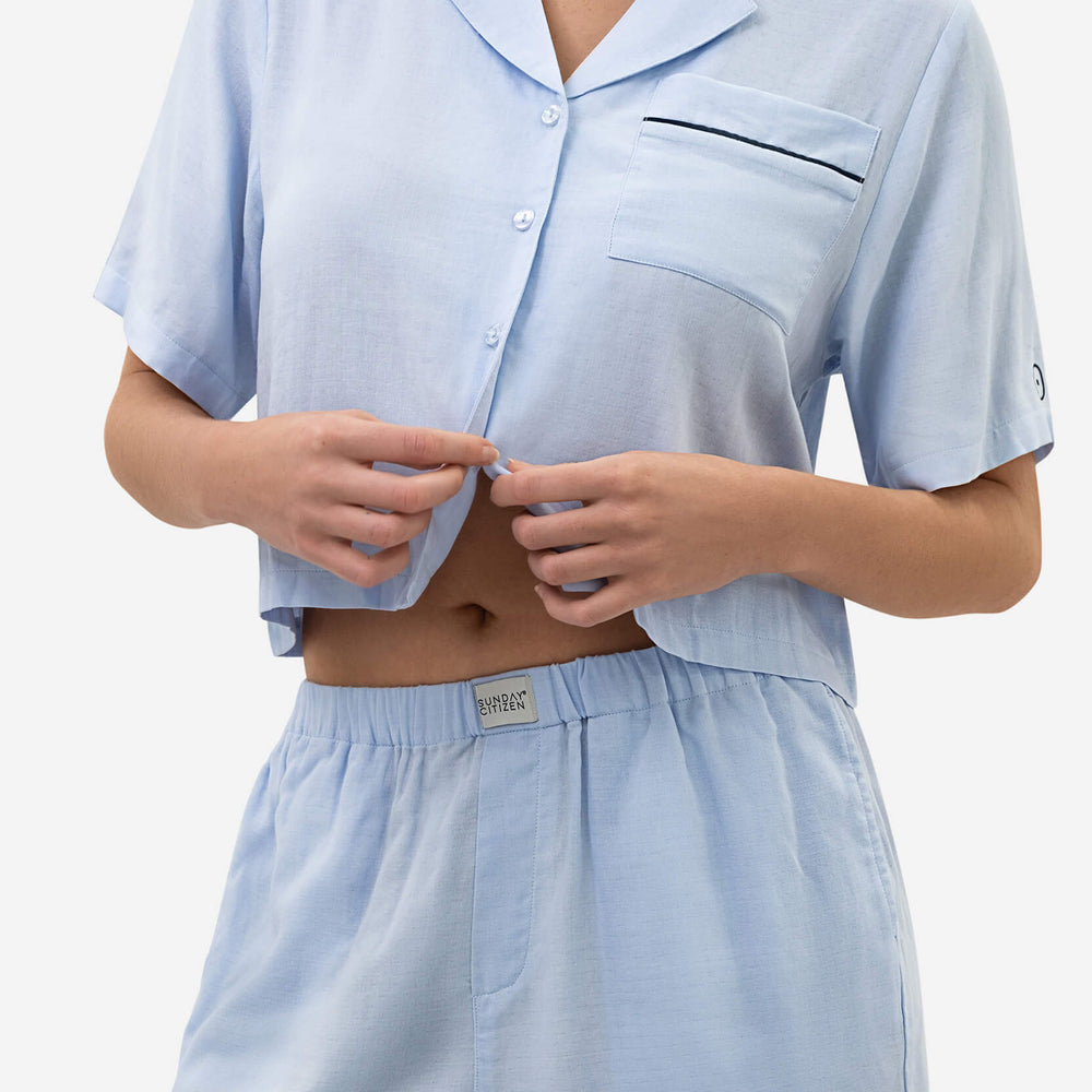 Woven Cotton Short Pajama Set