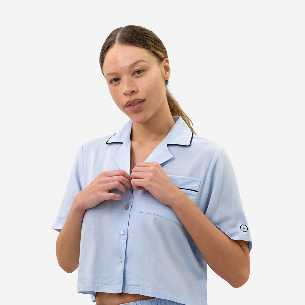 Woven Cotton Short Pajama Set