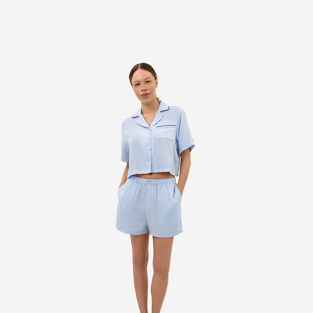 Woven Cotton Short Pajama Set