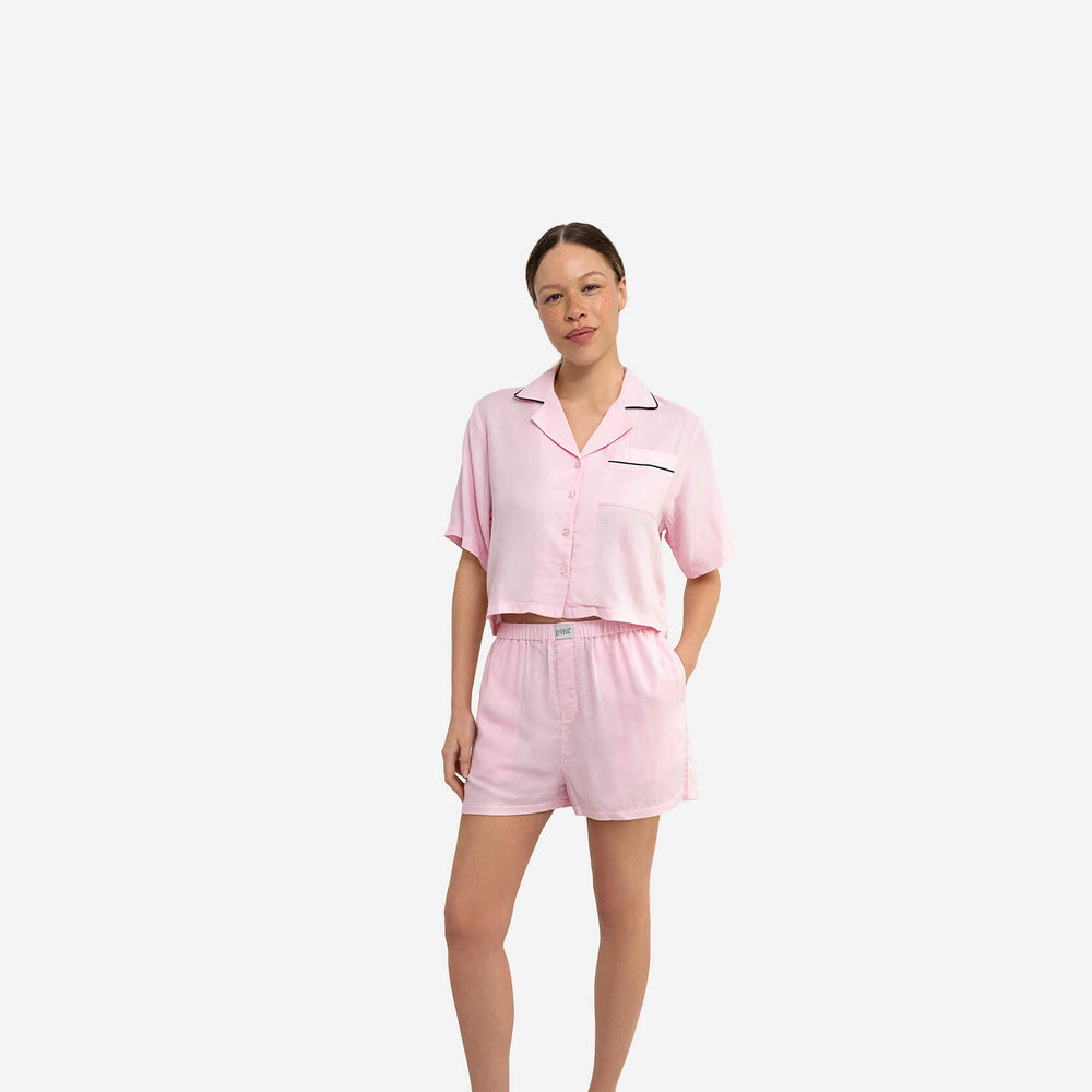 Woven Cotton Short Pajama Set