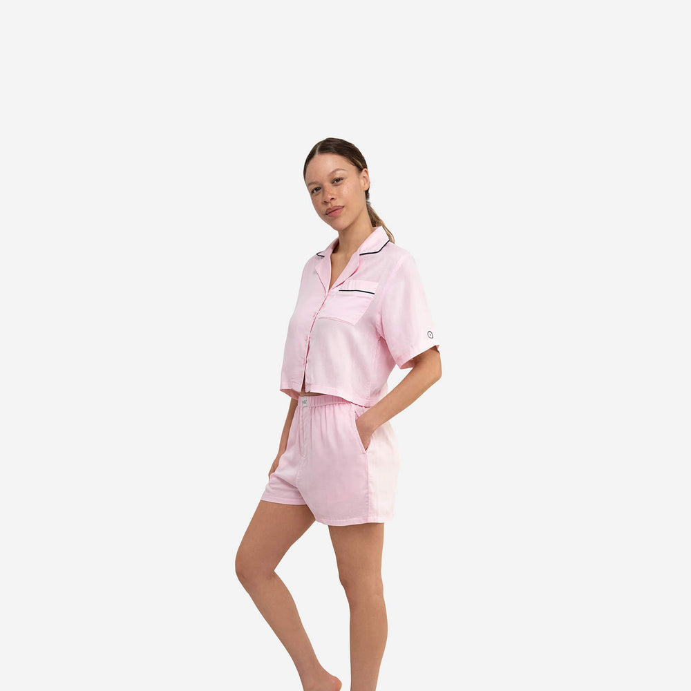 Woven Cotton Short Pajama Set