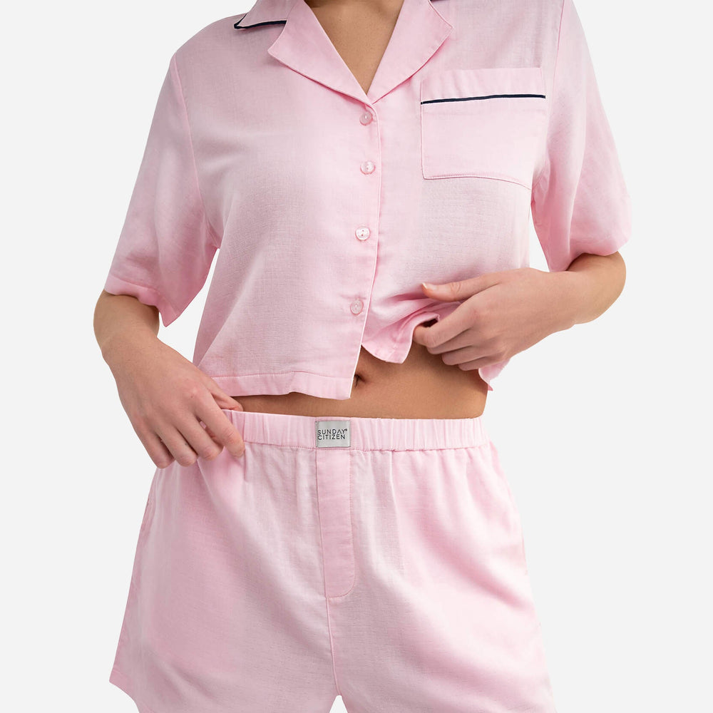 Woven Cotton Short Pajama Set