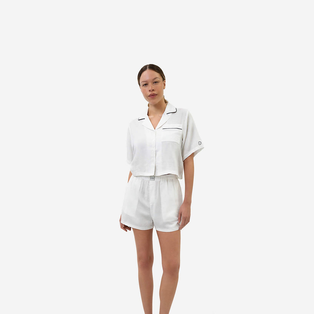Woven Cotton Short Pajama Set