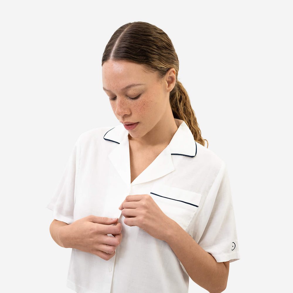 Woven Cotton Short Pajama Set