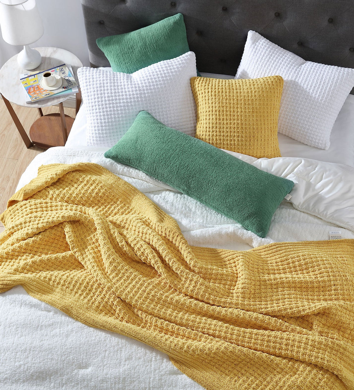 Snug Waffle + Bamboo Viscose Sham Set