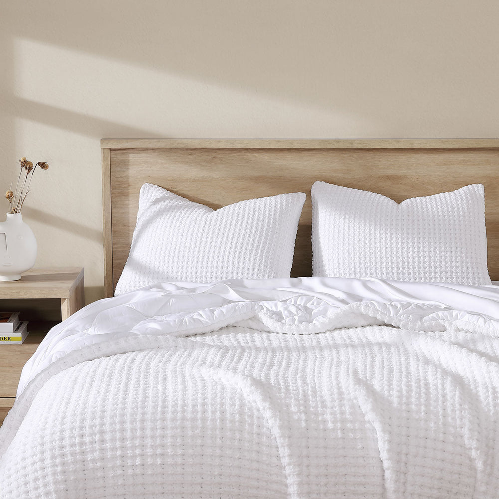Snug Waffle + Bamboo Viscose Sham Set
