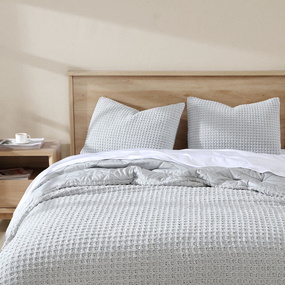 Snug Waffle + Bamboo Viscose Sham Set