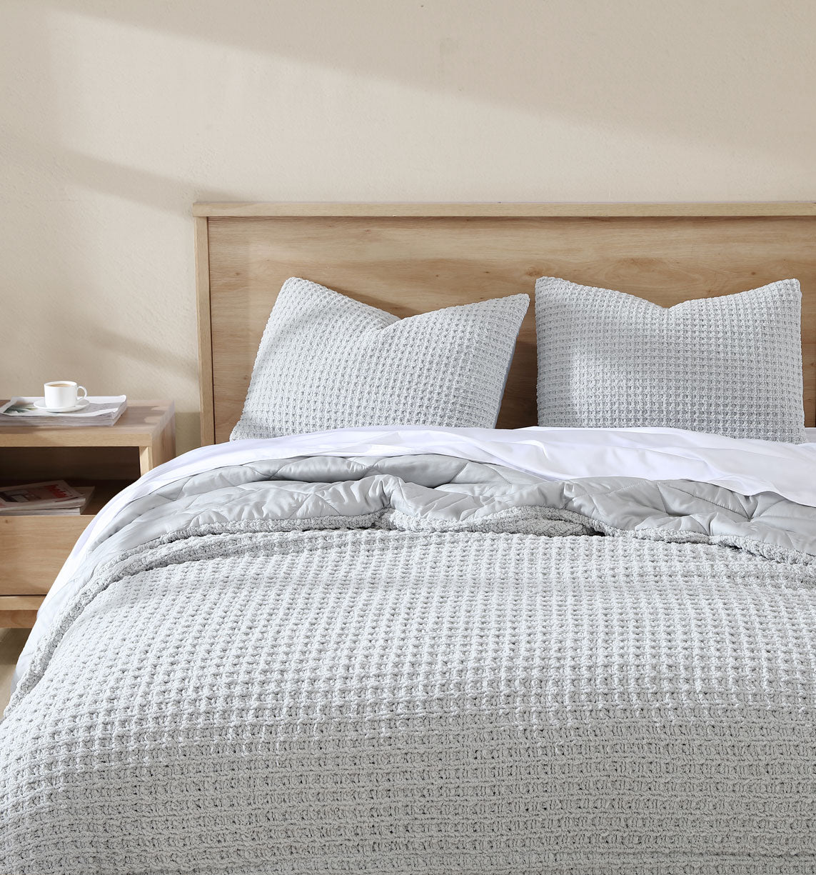 Snug Waffle + Bamboo Viscose Sham Set