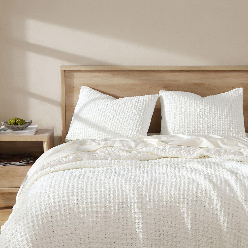 Snug Waffle + Bamboo Viscose Sham Set
