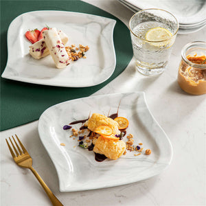 Elvira Marble Grey Dessert Plates Set of 6