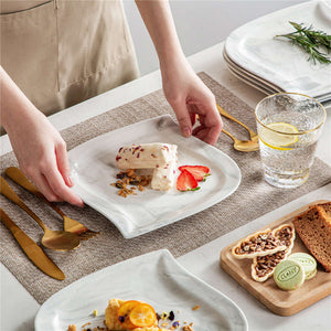 Elvira Marble Grey Dessert Plates Set of 6