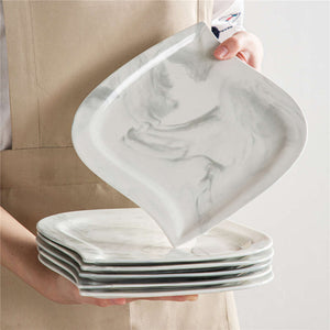 Elvira Marble Grey Dessert Plates Set of 6
