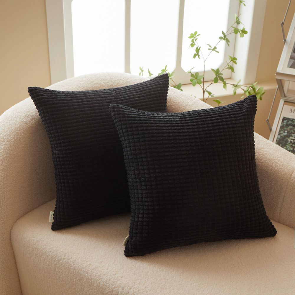 Polyester Blend soft hand feeling Throw Pillow covers pack of 2 size 18"x18"