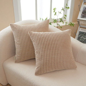 Polyester Blend soft hand feeling Throw Pillow covers pack of 2 size 18"x18"