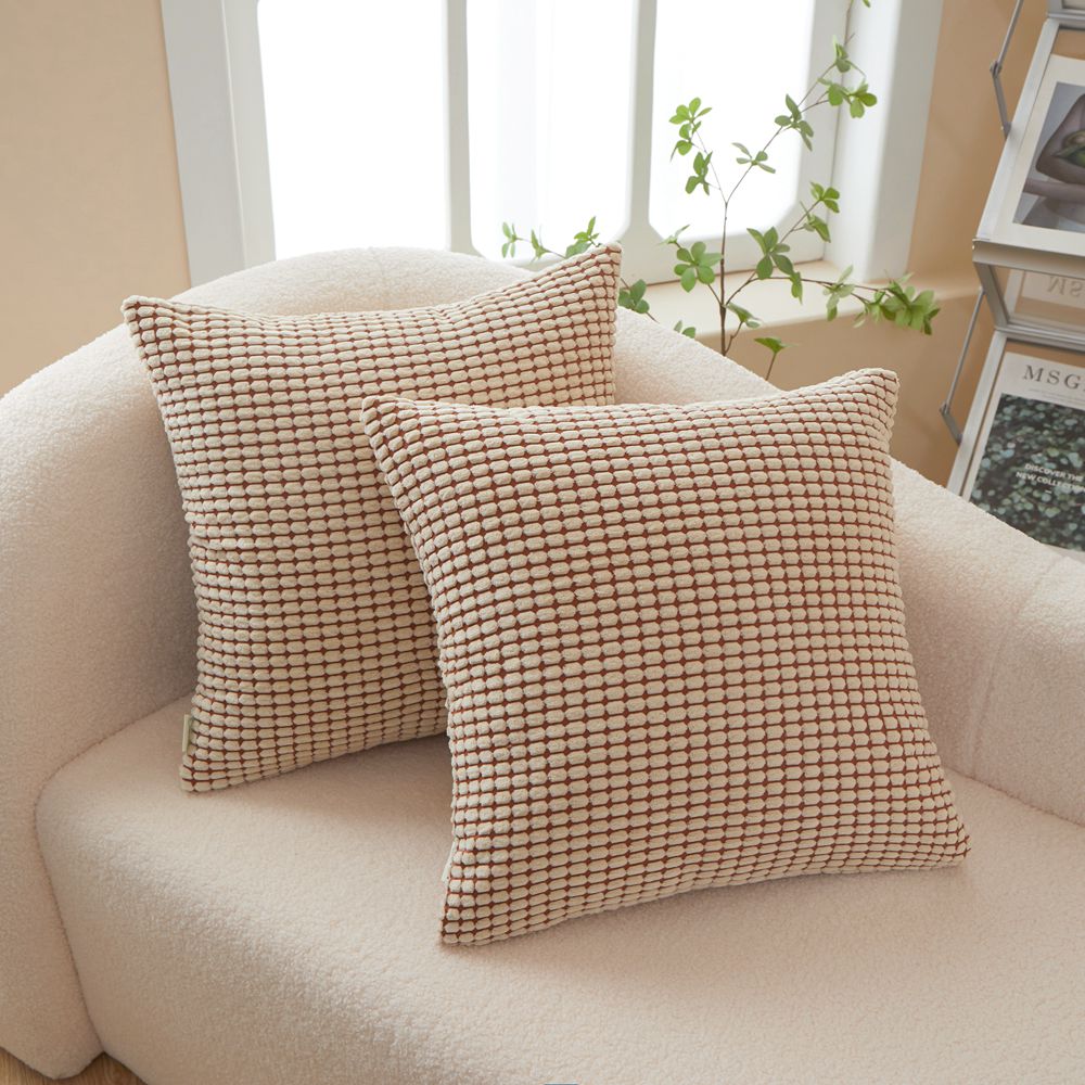 Polyester Blend soft hand feeling Throw Pillow covers pack of 2 size 18"x18"