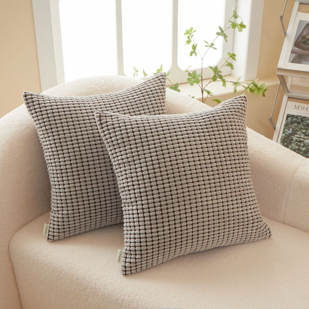 Polyester Blend soft hand feeling Throw Pillow covers pack of 2 size 18"x18"