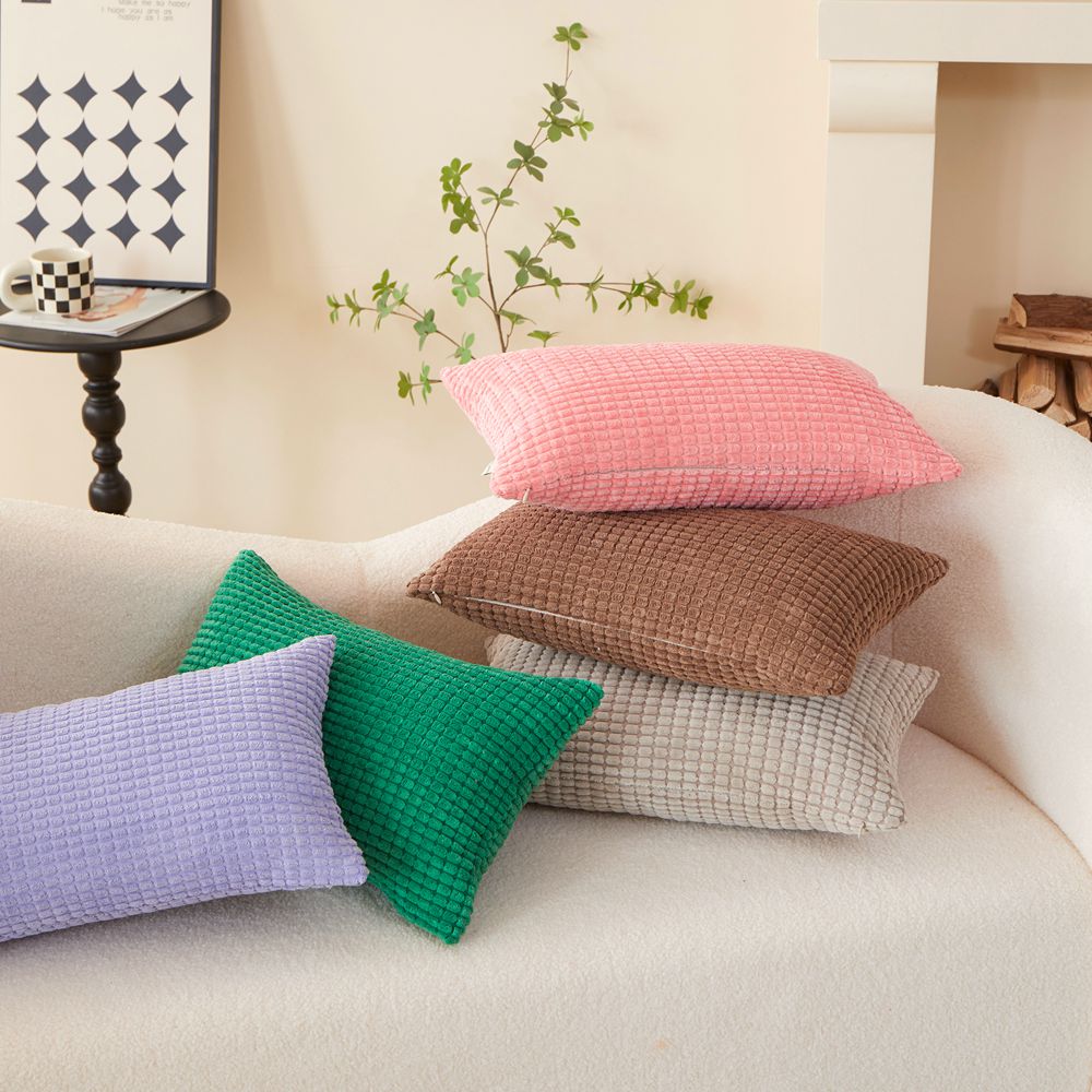 Pack of 1 Polyester Blend soft hand feeling Throw Pillow(With insert) size 18"x18" or 12"x20"