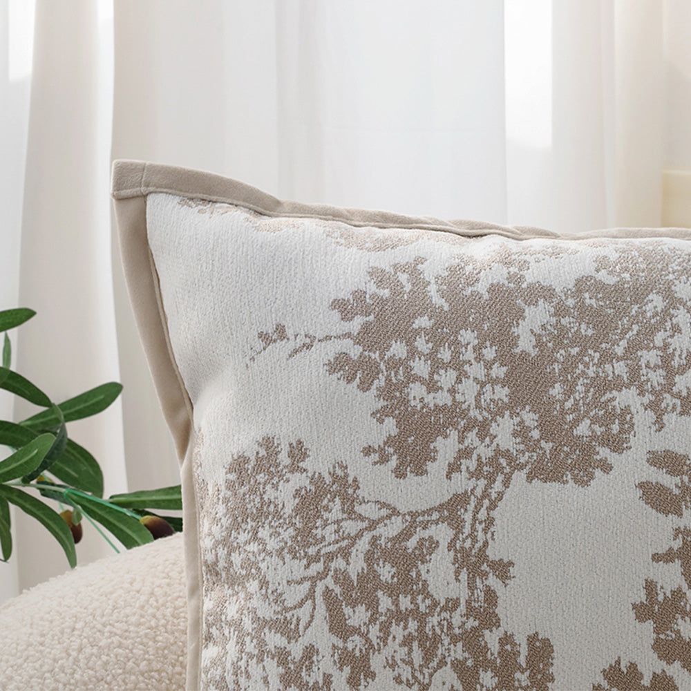 textured embroidery, subtle floral throw pillow covers Pack of 2of 18"x18"