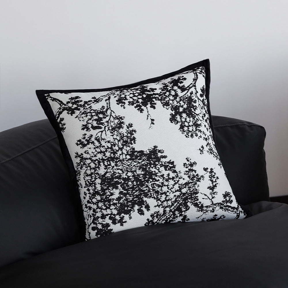 textured embroidery, subtle floral throw pillows Pack of 1 of 18"x18" with 450g insert