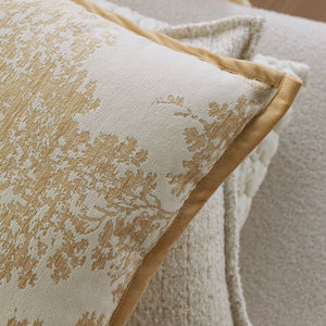 textured embroidery, subtle floral throw pillows Pack of 1 of 18"x18" with 450g insert