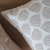 18"x18" Square Throw Pillow | Botanical Fruit Pattern | Soft Cotton Blend | 2 Insert Options | Neutral Colors