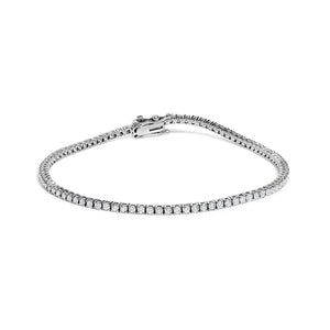 14K White Gold Classic 1 1/2 Cttw Diamond Tennis Bracelet