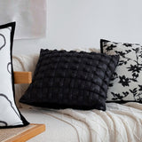 Set of 2 With Inserts Textured Serenity Collection - Modern Plush Throw Pillows in Sage Green and Ivory with Tufted, Striped, and Quilted Patterns