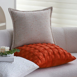 Textured serenity collection - modern plush throw pillow with tufted, striped, and quilted patterns Pack of 1