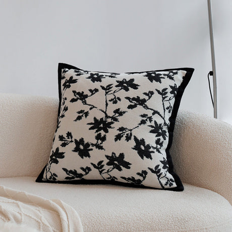 18" x18" Square Throw Pillow Jacquard Floral Chenille  2 sizes of  Insert options