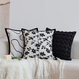 18" x18" Square Throw Pillow Jacquard Floral Chenille  2 sizes of  Insert options