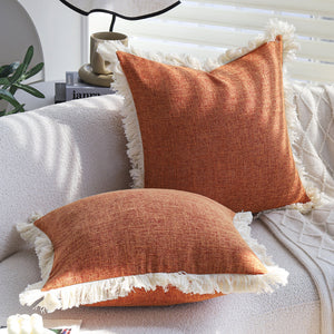 Boho-chic style lumbar throw pillow Pack of 1 size 12"x20" and 18"x18"