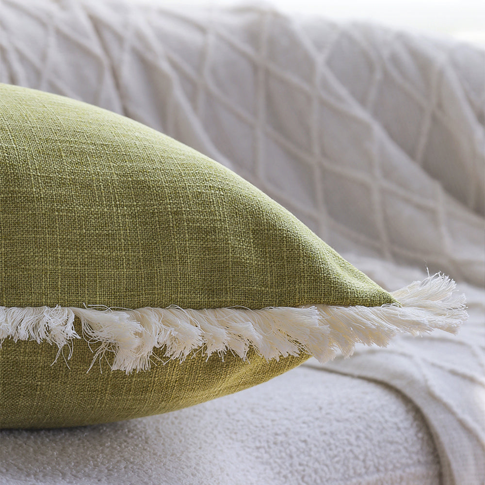 Boho-chic style lumbar throw pillow covers Pack of 2 size 12"x20" and 18"x18"