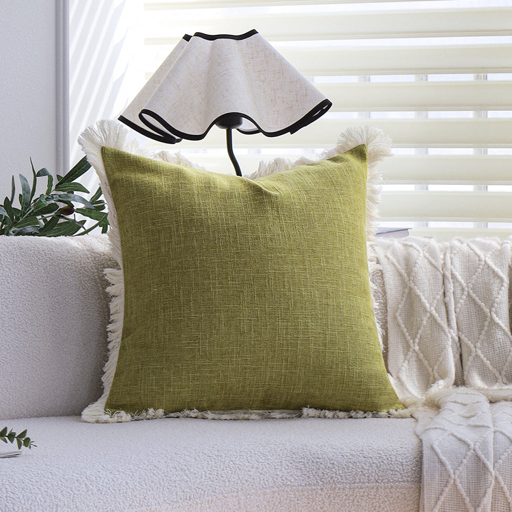 Boho-chic style lumbar throw pillow covers Pack of 2  size 12"x20" and 18"x18"