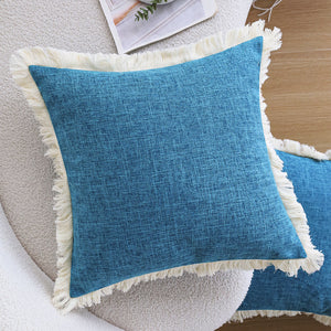 Boho-chic style lumbar throw pillow covers Pack of 2 size 12"x20" and 18"x18"