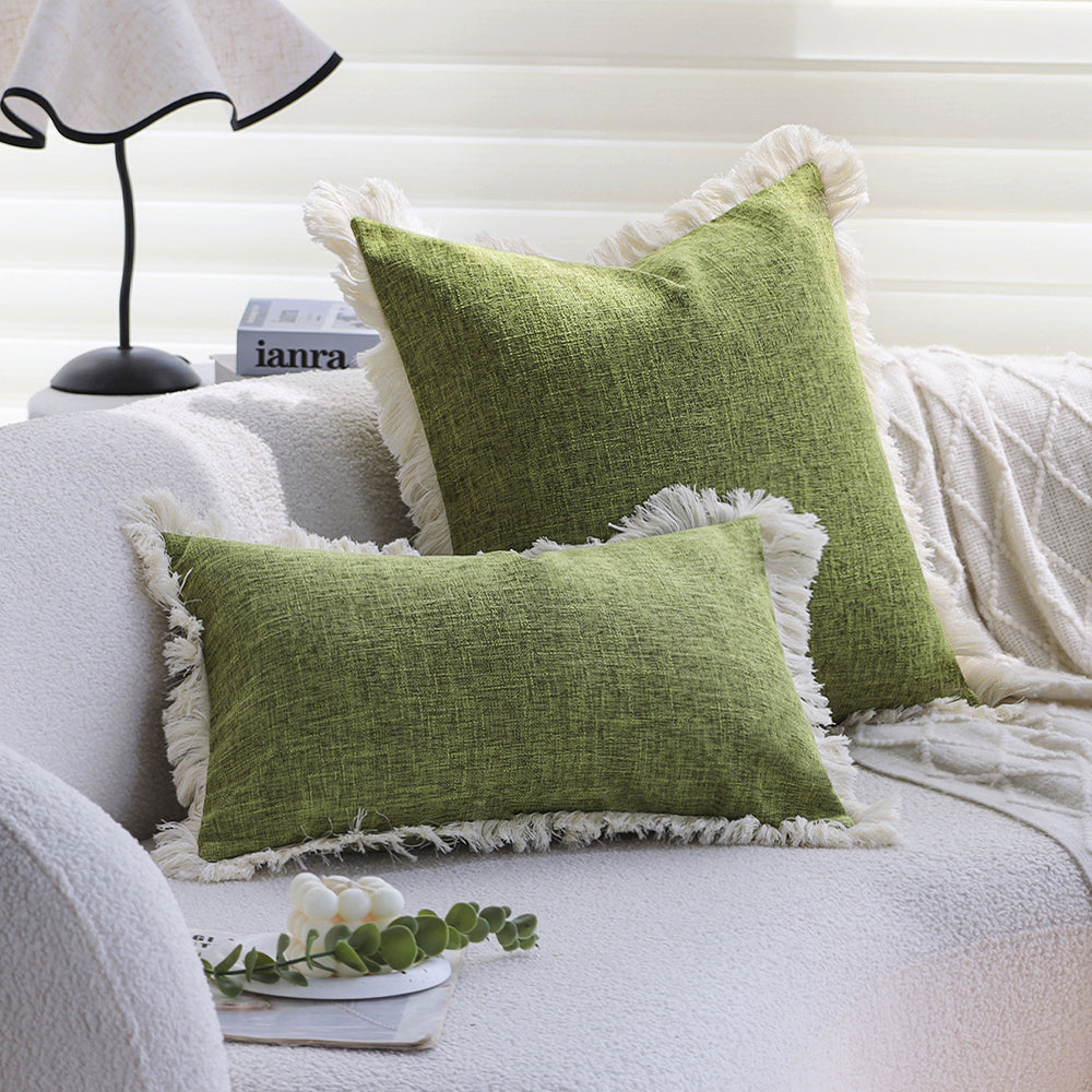 Boho-chic style lumbar throw pillow Pack of 1 size 12"x20" and 18"x18"