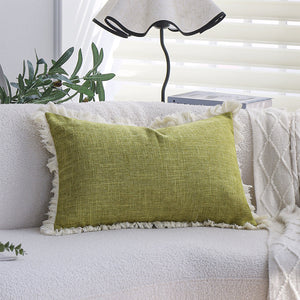 boho-chic style lumbar throw pillow covers and inserts Pack of 1 of 12"x20" and 1 of 18"x18"