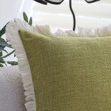 boho-chic style lumbar throw pillow covers Pack of 1 of 12"x20" and 1 of 18"x18"