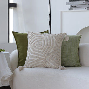 boho-chic style throw pillows Pack of 2 size 18"x18" with 450g inserts