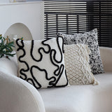 18"x 18" Square Throw Pillow Textured Chenille Boho 2 size of Insert options