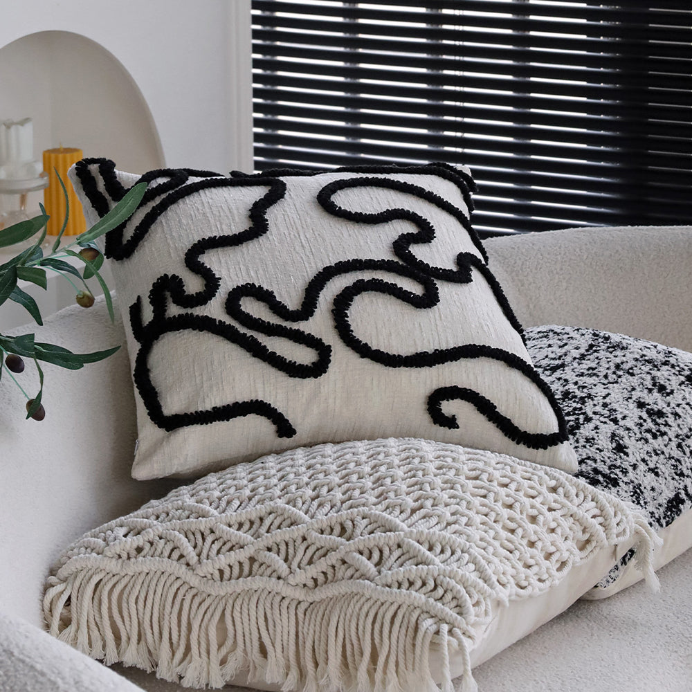 boho-chic style throw pillow Pack of 1 size 18"x18 with 450g insert
