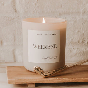 Weekend Soy Candle - Tan Matte Jar - 15 oz