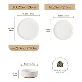 Tara Grey 12 Piece Dinnerware Set