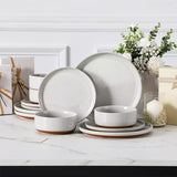 Tara Grey 12 Piece Dinnerware Set