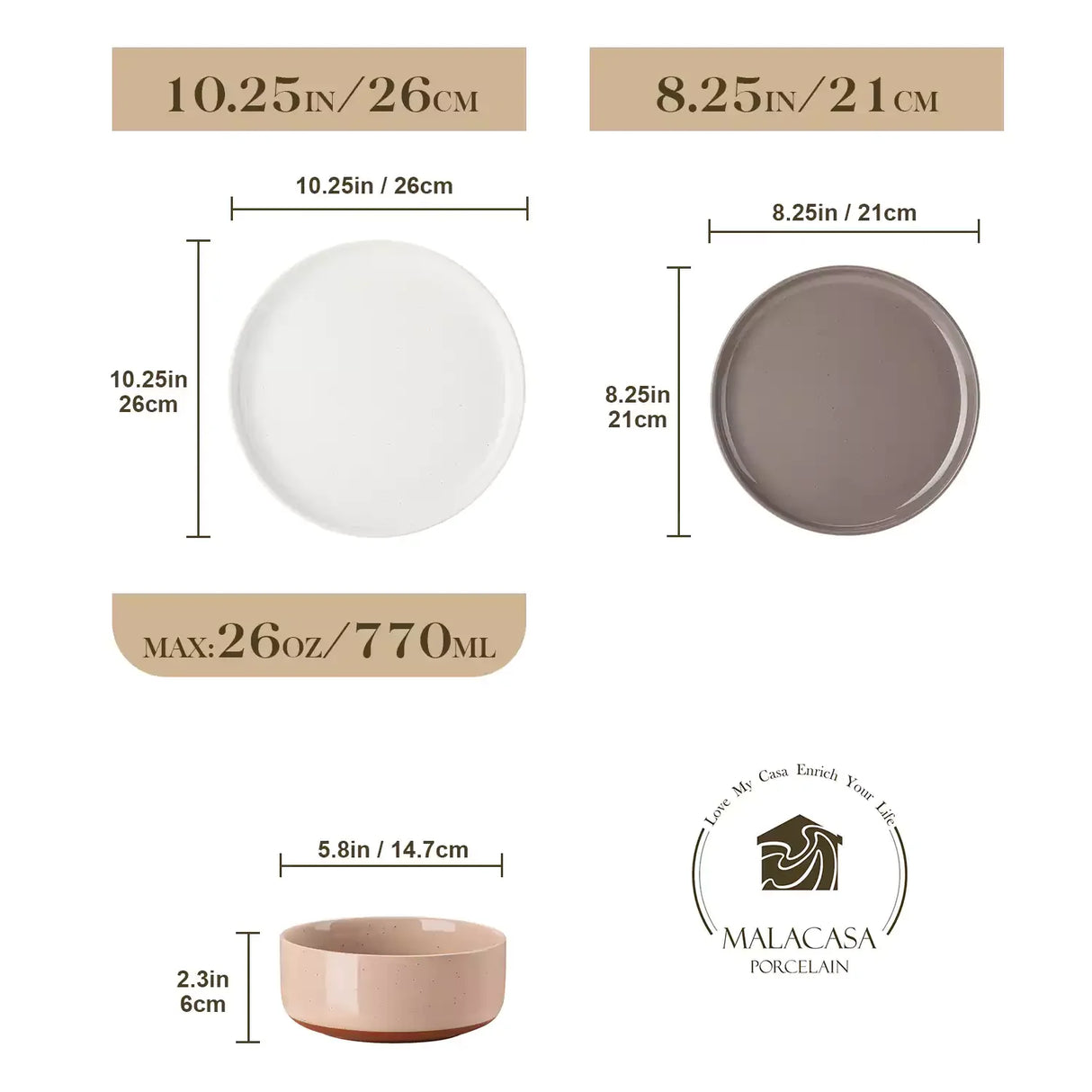 Tara Multicolor 12-Piece Stoneware Dinnerware Set