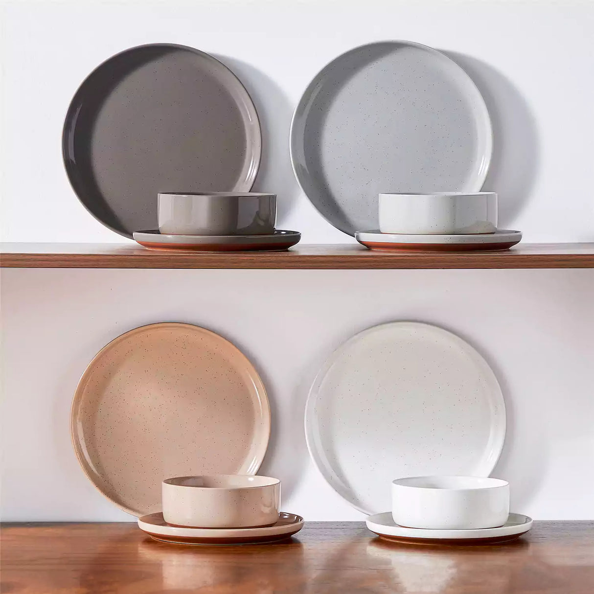 Tara 12 Piece Stoneware Dinnerware Set